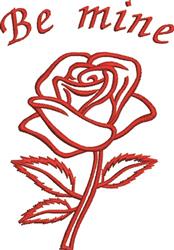 beginner-friendly valentine rose machine embroidery pattern - Be Mine for decorative pillow covers