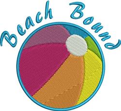 detailed summer bound machine embroidery pattern - Beach Bound for reusable tote bags