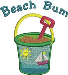 detailed summer bum machine embroidery pattern - Beach Bum perfect for Beach Towels