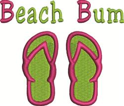 beginner-friendly summer bum machine embroidery pattern - Beach Bum for reusable tote bags