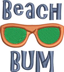 beginner-friendly summer bum machine embroidery pattern - Beach Bum for reusable tote bags