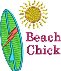 detailed summer sunflower machine embroidery pattern - Beach Chick for decorative pillow covers