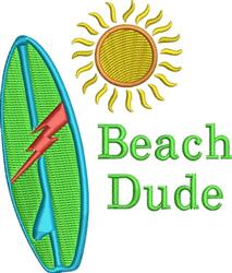 sunflower detailed machine digital embroidery - Beach Dude perfect for kitchen aprons