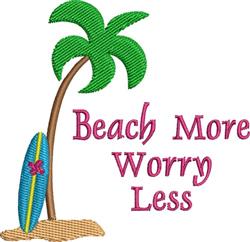 beginner-friendly summer tree machine embroidery pattern - Beach More for Summer Banners