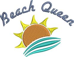 Beach Queen - 4x4 sunflower beginner-friendly embroidery design for reusable tote bags