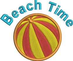 Beach Time - 4x4 time detailed machine embroidery design perfect for Beach Towels