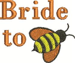 Playful bee with vibrant orange and yellow stripes, alongside 'Bride to' text, perfect for wedding decor.