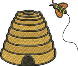 hive detailed machine digital embroidery - Bee Hive perfect for reusable tote bags
