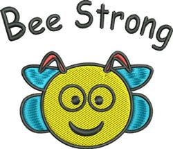 strong beginner-friendly machine embroidery - Bee Strong perfect for Lunch Boxes