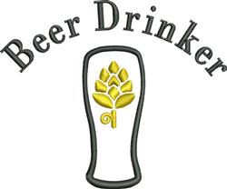 Beer Drinker - 4x4 drinker beginner-friendly embroidery design for decorative pillow covers