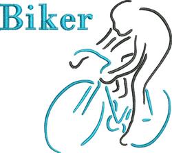 beginner-friendly biker machine embroidery pattern - Biker perfect for Sports Jerseys