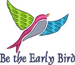 Bird - 4x4 bird beginner-friendly machine embroidery design for reusable tote bags
