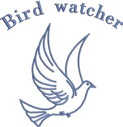 Bird Watcher - 5x7 bird beginner-friendly embroidery design for reusable tote bags