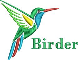 beginner-friendly bird machine embroidery pattern - Birder perfect for Workout Gear