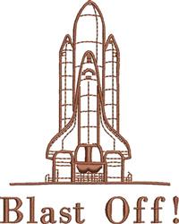off beginner-friendly machine digital embroidery - Blast Off perfect for Backpacks