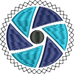 circle beginner-friendly machine embroidery - Blue Circle for patchwork quilt blocks