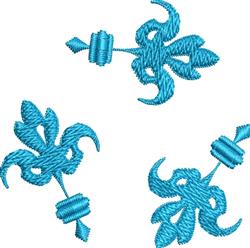 Blue Monogram Accent - 4x4 accent beginner-friendly embroidery design for decorative pillow covers