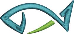 Bluefish - 4x4 bluefish quick stitch machine embroidery design for reusable tote bags