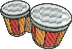beginner-friendly bongo machine embroidery pattern - Bongos for reusable tote bags