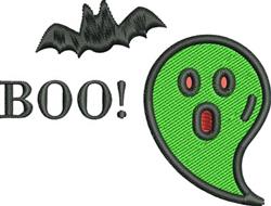 Boo Ghost - 4x4 bird beginner-friendly machine embroidery design for reusable tote bags