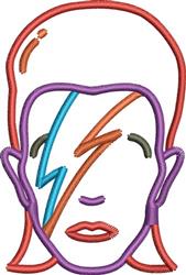 Bowie Small - 4x4 bowie quick stitch machine embroidery design perfect for T-Shirts