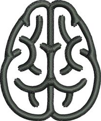 Brain Outline - 4x4 outline quick stitch embroidery design for reusable tote bags