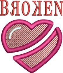 Broken Heart - 4x4 heart beginner-friendly embroidery design for decorative pillow covers