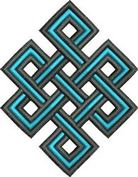 Buddhist Knot - 4x4 knot beginner-friendly embroidery design for decorative pillow covers