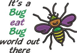 Bug Eat Bug - 5x7 bug detailed machine embroidery design perfect for kitchen tea towels