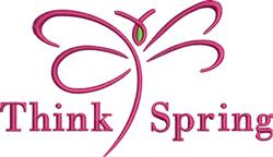 Playful text with butterfly design featuring vibrant pink colors, elegant swirls, and cheerful spring theme.