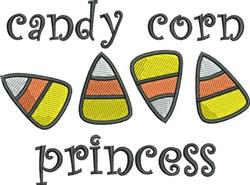 Candy Corn Princess - 5x7 pumpkin detailed embroidery design for Halloween Costumes