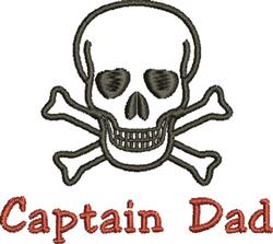 beginner-friendly skull machine embroidery pattern - Captain Dad for Nautical Bags