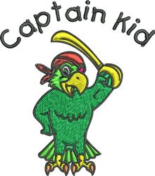 detailed bird machine embroidery pattern - Captain Kid perfect for kitchen aprons