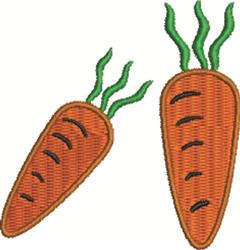 Carrots - 4x4 carrot beginner-friendly embroidery design for Gardening Aprons