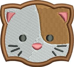 Cat Face - 4x4 kitten beginner-friendly machine embroidery design for cute baby onesies