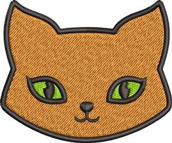 Cat Face - 4x4 kitten detailed machine embroidery design for decorative pillow covers