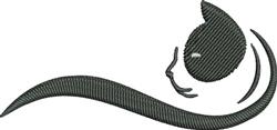 quick stitch kitten machine embroidery pattern - Cat Head for kitchen tea towels