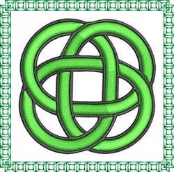 knot detailed machine embroidery - Celtic Square Knot perfect for Table Linens