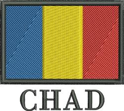 flag beginner-friendly machine digital embroidery - Chad Flag perfect for Caps