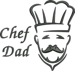 beginner-friendly dad machine embroidery pattern - Chef Dad perfect for Aprons