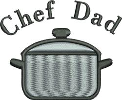 dad beginner-friendly machine digital embroidery - Chef Dad perfect for Potholders