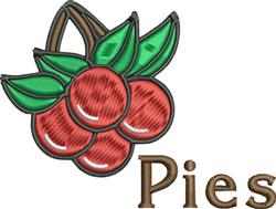 leaf beginner-friendly machine digital embroidery - Cherries perfect for kitchen aprons