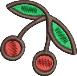 leaf quick stitch machine digital embroidery - Cherries perfect for reusable tote bags