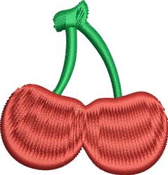 quick stitch cherrie machine embroidery pattern - Cherries for reusable tote bags