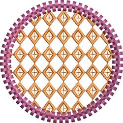 beginner-friendly accent machine embroidery pattern - Circle Accent for decorative pillow covers
