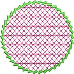 Circle Accent - 4x4 accent quick stitch embroidery design for festive table runners