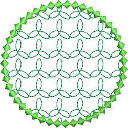 Circle Accent - 4x4 accent quick stitch machine embroidery design for Journals