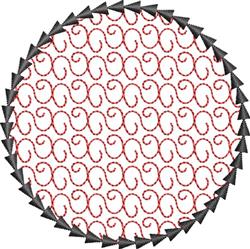 beginner-friendly accent machine embroidery pattern - Circle Accent for Bookmarks