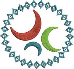 Circle Crescent - 4x4 crescent beginner-friendly embroidery design for decorative pillow covers