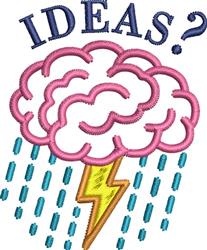 Playful pink cloud with yellow lightning bolt and blue raindrops, whimsical design suitable for kids.